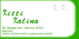 kitti kalina business card